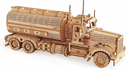 3D Wooden Puzzle - Wood Mechanical Tank Truck Model Kits - Coin Bank Crafts Model - Wooden STEM DIY Brain Teaser Puzzles, 3D Puzzle for Birthday Adults & Teens