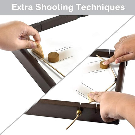 Big Shooz n TOZZ : Wooden Multi Tabletop Indoor Portable Board Games for Kids and Family