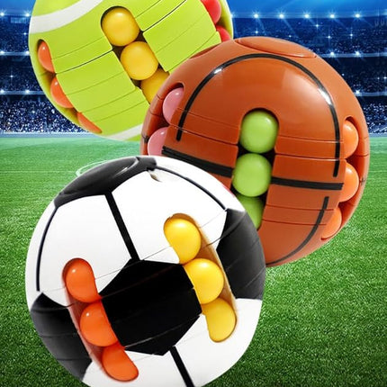 Puzzle Sport Ball Toys - 3D Brain Teasers and Puzzle Games for Kids and Adults, Travel Games for Ages 3+, Intelligence 2.5" Magic Bead, Adult Relieve Stress, Hand Sport, Gifts Kids Boys Girls