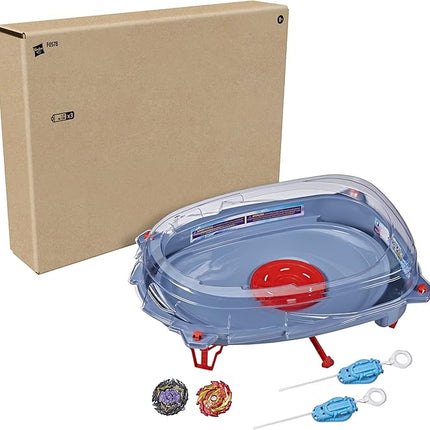 Beyblade Burst Surge Speedstorm Motor Strike Battle Set with Motorized Stadium, 2 Top Toys and 2 Launchers