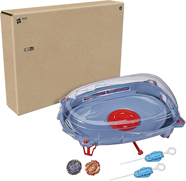Beyblade Burst Surge Speedstorm Motor Strike Battle Set with Motorized Stadium, 2 Top Toys and 2 Launchers