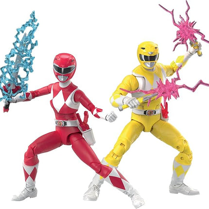 Hasbro Power Rangers Lightning Collection Mighty Morphin Yellow Ranger & Red Ranger ''Swap'' Jason & Trini Boom Comics 2-Pack 6-Inch Action Figures, (F6887)