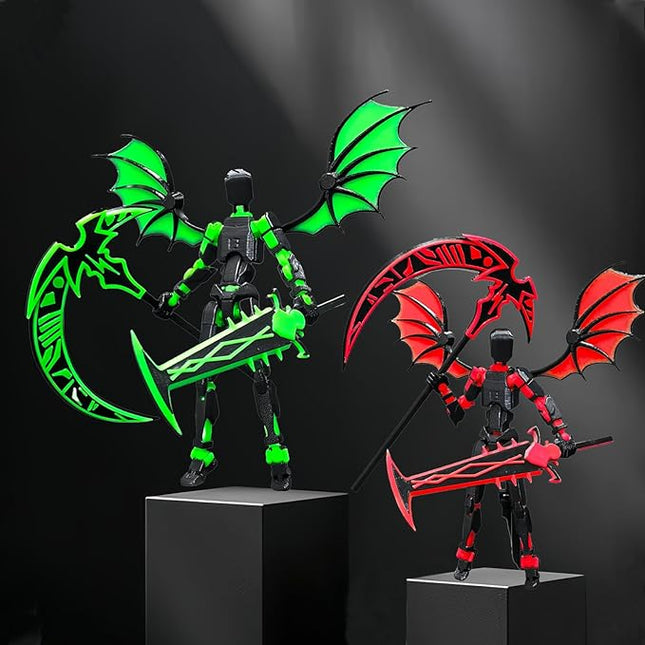 2 Packs T13 Action Figure Set - Titan 13 Robot Movable, 3D Printed Articulated, Full Body Mechanical Doll - Christmas Birthday Gift for Kids Adult (Assembly Completed)