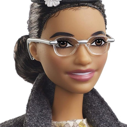 Barbie Inspiring Women Series Rosa Parks Collectible Doll, Wearing Fashion and Accessories, with Doll Stand and Certificate of Authenticity