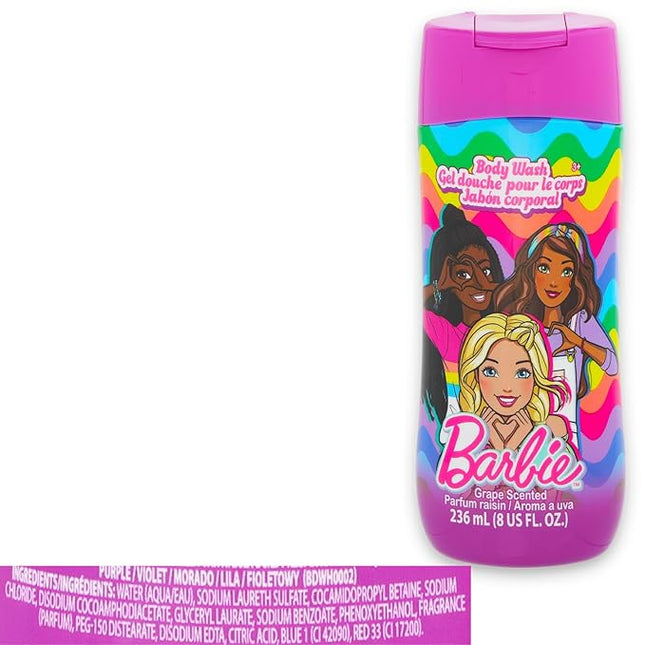 Ultimate Barbie Bathroom Set - Bundle with Shampoo, Body Wash, Bubble Bath, Bath Paint, Stickers, More | Barbie Bath and Shower Supplies Kit for Kids, Girls