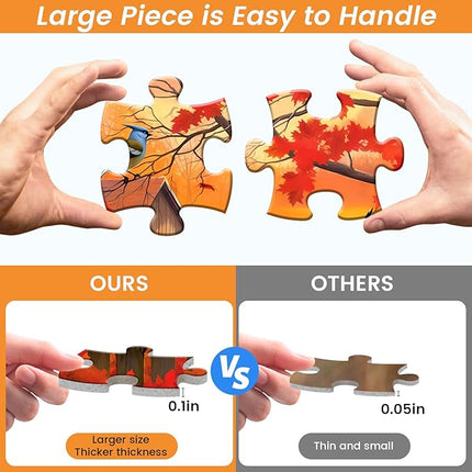 36 Large Piece Puzzles for Seniors, Dementia Puzzles for Elderly Jigsaw Puzzles for Alzheimers Dementia Products Activities Memory Games for Seniors Gifts for Men Women 14.8 * 10IN, 4 Pack