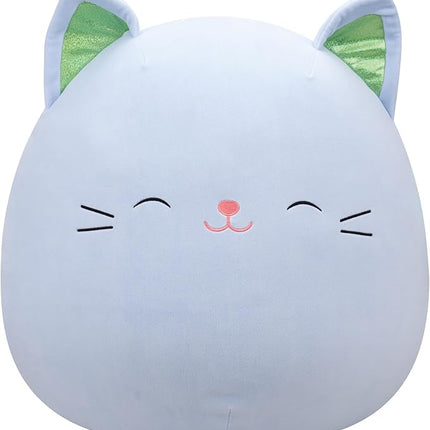 Squishmallows Original 20in Jiovanne The Blue Cat with Green Ears – Official Jazwares Plush (Jumbo)