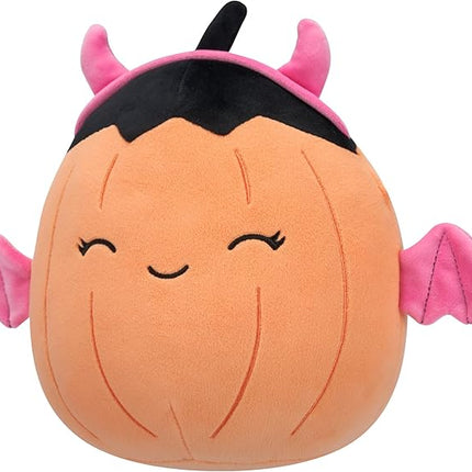 Squishmallows Original 8-Inch Margie Pumpkin in Pink Devil Costume - Official Jazwares Halloween Plush (Little)