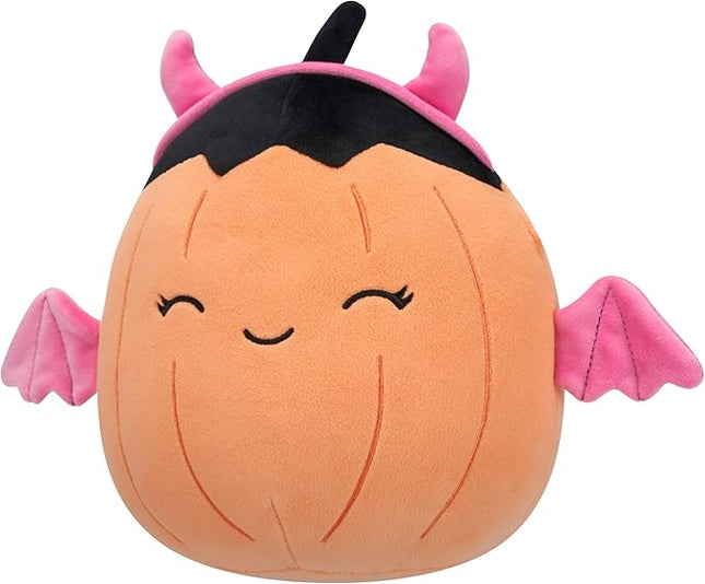 Squishmallows Original 8-Inch Margie Pumpkin in Pink Devil Costume - Official Jazwares Halloween Plush (Little)