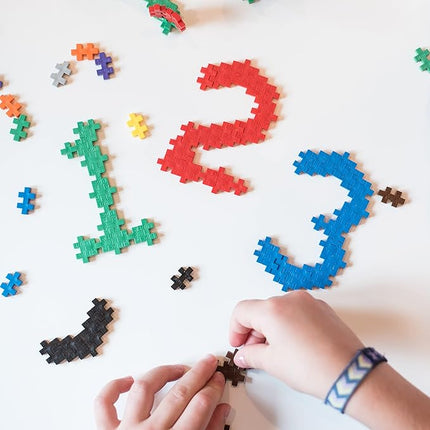 PLUS PLUS - Learn to Build Super Set - Basic Mix, 1,200 Pieces w/ 4 Baseplates - Construction Building Stem / Steam Toy, Interlocking Mini Puzzle Blocks for Kids