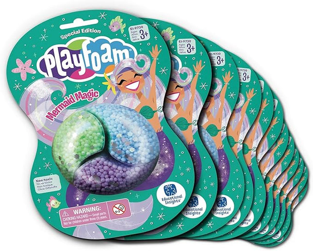 Educational Insights Playfoam Jumbo Pods - Mermaid Magic Party Pack Set of 12, Fidget Toy & Sensory Toy, Ages 3+