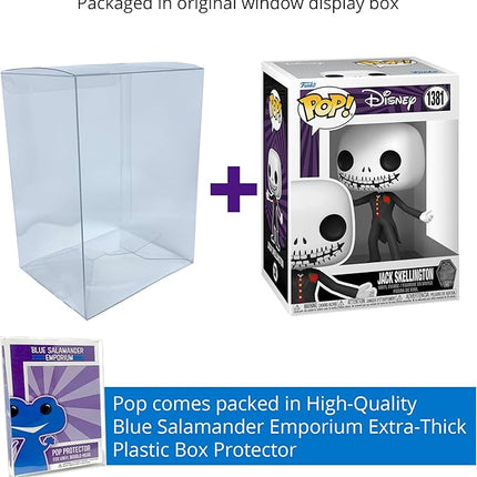 Blue Salamander Emporium Protective Case Bundled with Vinyl Figure – The Nightmare Before Christmas 30th Anniversary – Formal Jack Skellington Funko Pop #1381