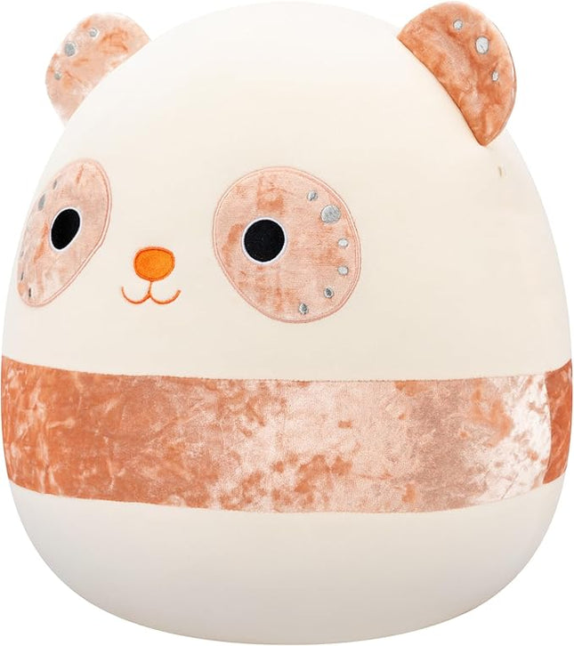 Squishmallows Original 14in Bee The Peach Velvet Panda – Official Jazwares Plush (Large)