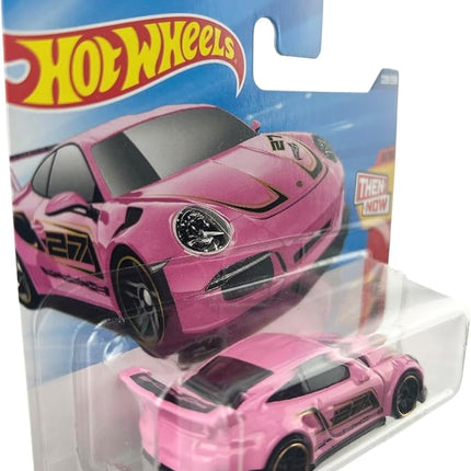Hot Wheels Porsche 911 GT3 RS, Pink Die-Cast Model Car, Then and Now Collection