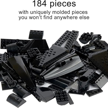 Apostrophe Games SR 71 Blackbird Jet Building Block Set - 184 Pieces - for Kids and Adults - Fits All Building Bricks