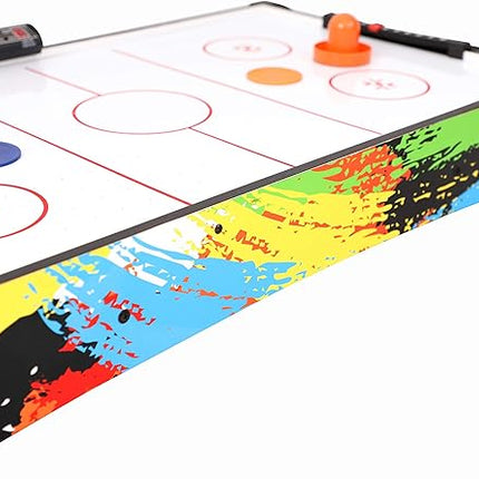 Air Hockey Table for Kids | Tabletop Air Hockey for Children, Girls, Boys, Teens with Air Hockey Pucks and Paddles, Electronic Fans