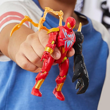 Spider-Man MixMashers Marvel Iron Spider Custom Mix-and-Match Deluxe Action Figure & Accessories, 5-Inch-Scale (12 cm) Super Hero Toys, Ages 4+