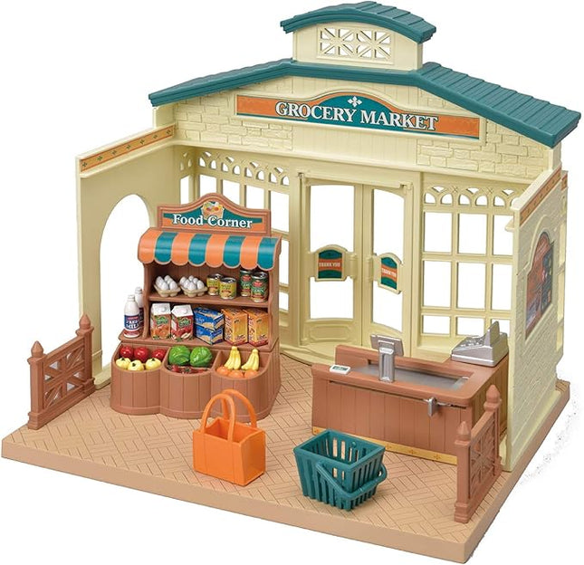 Calico Critters Grocery Market - Shop, Play, and Let Creativity Bloom!, Cream & Brown