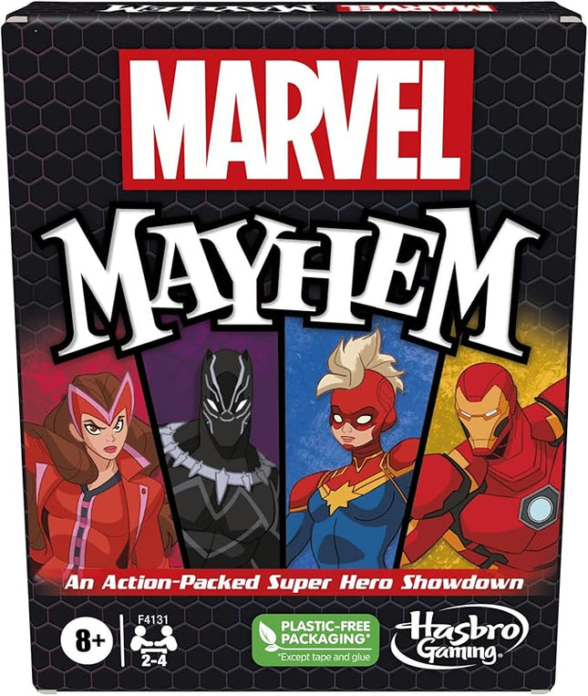 Hasbro Gaming Marvel Mayhem-Card Game, Featuring Super Heroes, Fun Game for Marvel Fans Ages 8+, Fast-Paced, Easy-to-Learn for 2-4 Players
