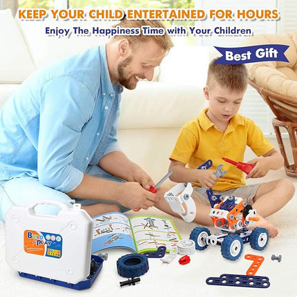 Building Toys Kits 152 Piece STEM Toys Erector Set for Boys Creative Construction Engineering Fun Educational Building Blocks Set for Boys and Girls Ages 6 7 8 9 10 11 12 Year Old, Best Toy Gift