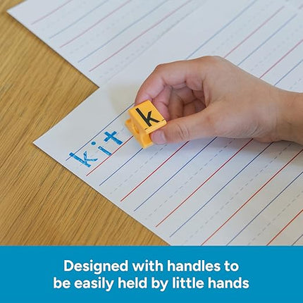 Educational Insights Lowercase Alphabet Rubber Stamps - Letter Stamps for Kids, Set of Teacher Stampers for Classroom, Teacher Must Haves, Fine Motor Skills, Toddler ABC Stampers, Ages 4+