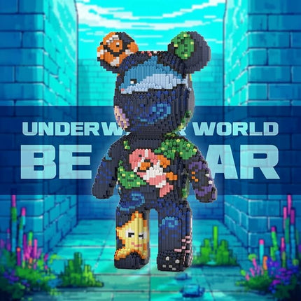 DAHONPA Ocean Bear Micro Building Blocks Set (7220 Pieces), Animal Underwater World Brick with Storage Drawer, Gift for Adults and Kids
