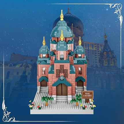 Building Block Set, Architecture Saint Sophia Cathedral Model Micro Mini Building Blocks 1515 PCS Collection Model Kit
