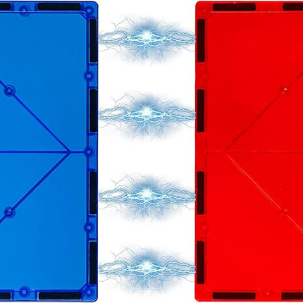 Gemmicc 6 PCS Large Magnetic Tiles,Jumbo Magnet Base Plates,STEM Magnetic Building Blocks for Kids Boys Girls