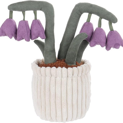 Apricot Lamb Soft Flores Convallariae Plant Plush Toy, Stuffed Purple Flower Pot, Kawaii Plushie for Kids