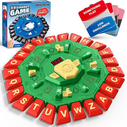 Word Game Family Board Game with Digital Display Timer, 2 Modes, 35 Cards, Fun Fast-Paced 24-Letter Game for Kids & Adults, 2+ Players, Ages 3 & Up