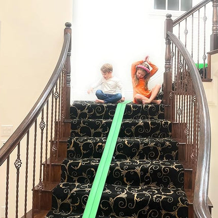 FlexTrack 5000 Flexible Race Car Track for Kids Toy with Suction Cups Compatible with Hot Wheels and Diecast 1/64th Cars and More 15 Feet Long Rolls Up Portable Racetrack (Electric Green)