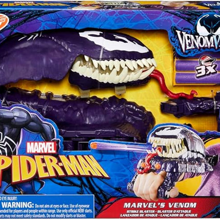 Nerf Marvel Spider-Man VenomVersus Marvel's Venom Strike Blaster, Spider-Man Role Play Toy