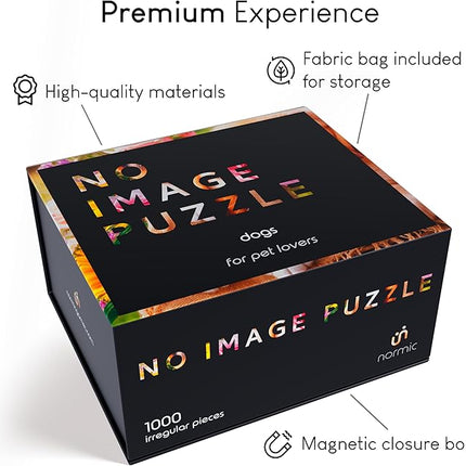No Image Puzzle 1000 Irregular Pieces Extreme Difficult Jigsaw Challenge Adults Hardest Puzzle No Guide Ultimate Brain Teaser Intermediate Level Dogs Mystery Unique Gift