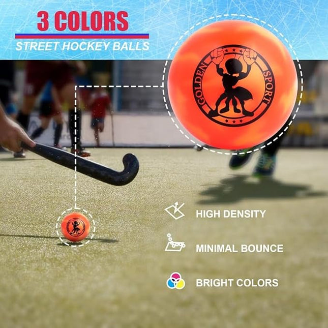 Street Hockey Balls - Official Outdoor Roller Balls for Indoor Games, Ideal for Sports Enthusiasts