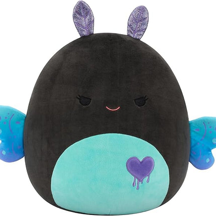 Squishmallows Original 14in Salem The Mischievous Black and Teal Moth – Official Jazwares Plush (Large)