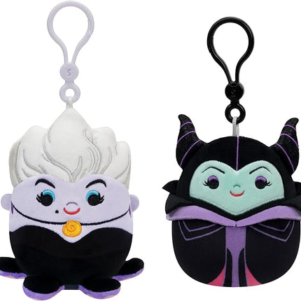 Squishmallows Original 3.5in Disney Maleficent and Ursula Clip 2-Pack – Official Jazwares Plush