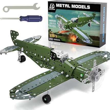 Lucky Doug Building Toys Model Airplane Set - DIY Building Stem Projects Toys for Kids Boys Ages 8-12, Assembly Science Toys for Model Fans