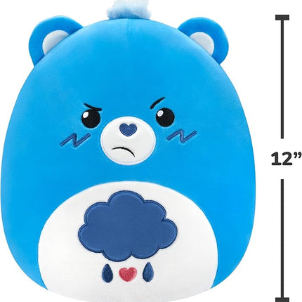 Squishmallows Original Care Bears 12in Grumpy Bear – Official Jazwares Plush (Medium-Sized)