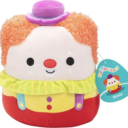Squishmallows Original 8-Inch Bimbi The Clown - Official Jazwares Plush - Collectible Soft & Squishy Clown Stuffed Animal Toy - Add to Your Squad - Gift for Kids, Girls & Boys