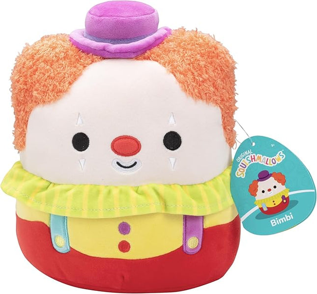 Squishmallows Original 8-Inch Bimbi The Clown - Official Jazwares Plush - Collectible Soft & Squishy Clown Stuffed Animal Toy - Add to Your Squad - Gift for Kids, Girls & Boys