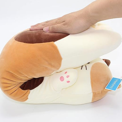 Very Soft Cat Long Hugging Pillow Plush Kitten Kitty Stuffed Animals Milky White 26"