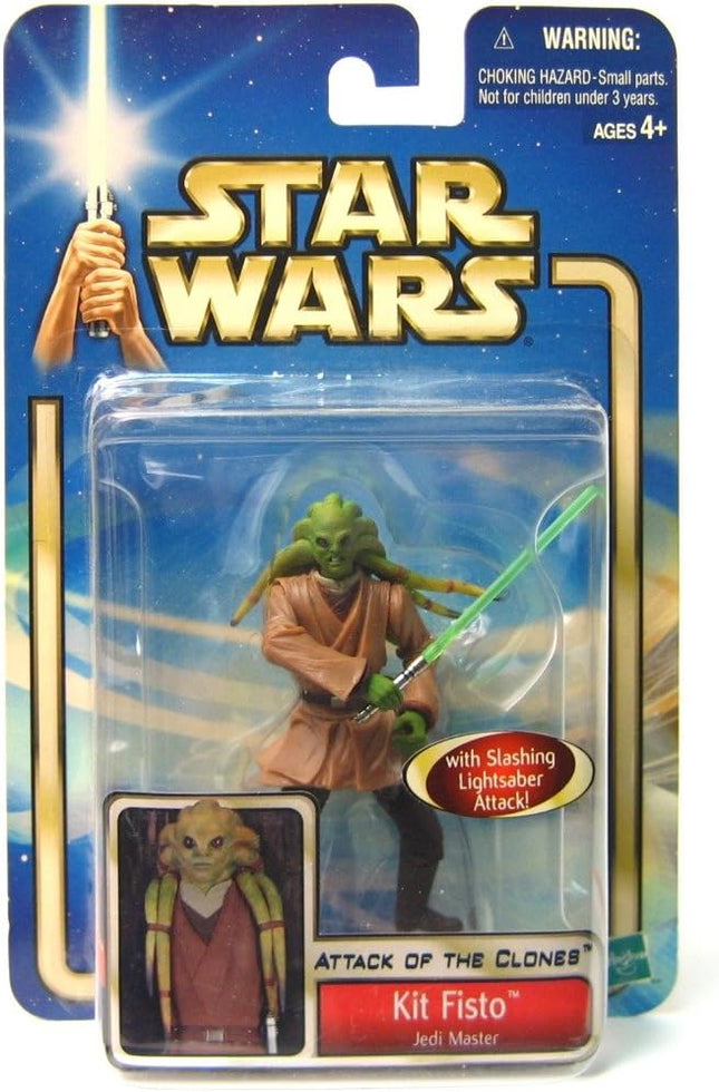 Star Wars Attack of the Clones Saga 2002 Kit Fisto Action Figure