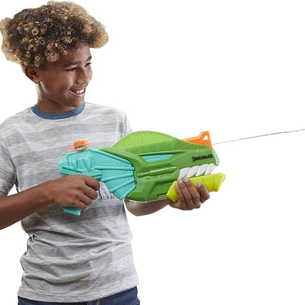 NERF Super Soaker DinoSquad Water Blaster, Pump-Action for Outdoor Summer Games, for Kids, Teens & Adults