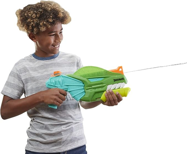 NERF Super Soaker DinoSquad Water Blaster, Pump-Action for Outdoor Summer Games, for Kids, Teens & Adults