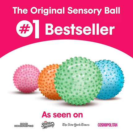 Edushape The Original Sensory Ball for Baby - 7" Transparent Green Color Baby Ball That Helps Enhance Gross Motor Skills for Kids Aged 6 Months & Up - Vibrant, Colorful & Unique Toddler Ball