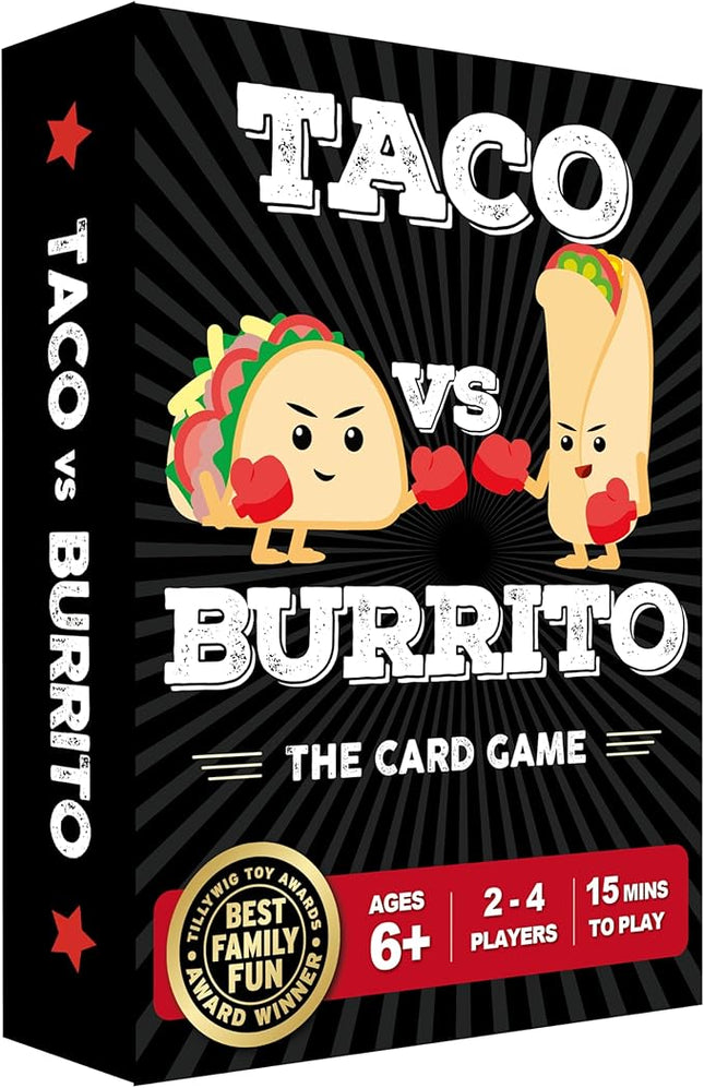 Taco vs Burrito - Family Card Game and Board Games for Kids 6-8, 8-12, Teens, and Adults - Fun, Fast-Paced, and Easy to Learn for Birthday, Game Night, Travel, and Parties