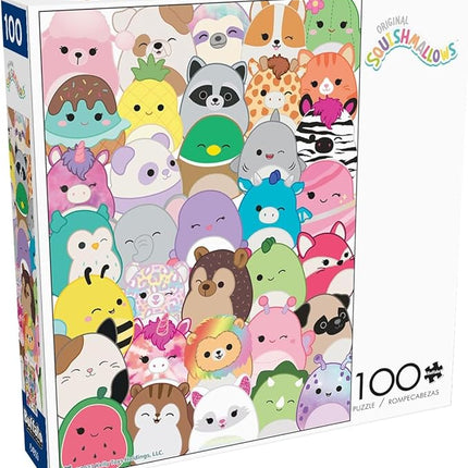 Buffalo Games - Squishmallow - Squishmallows - Buddies - 100 Piece Jigsaw Puzzle for Families -Challenging Puzzle Perfect for Game Nights - Finished Size is 15.00 x 11.00