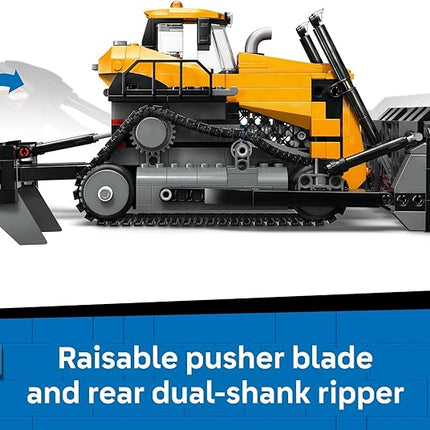 LEGO City Yellow Bulldozer Construction Site Building Toy for Kids, Ages 8+ - Pretend Play Set & Construction-Themed Building Blocks W/Toy Bulldozer Idea for Boys & Girls - 60466