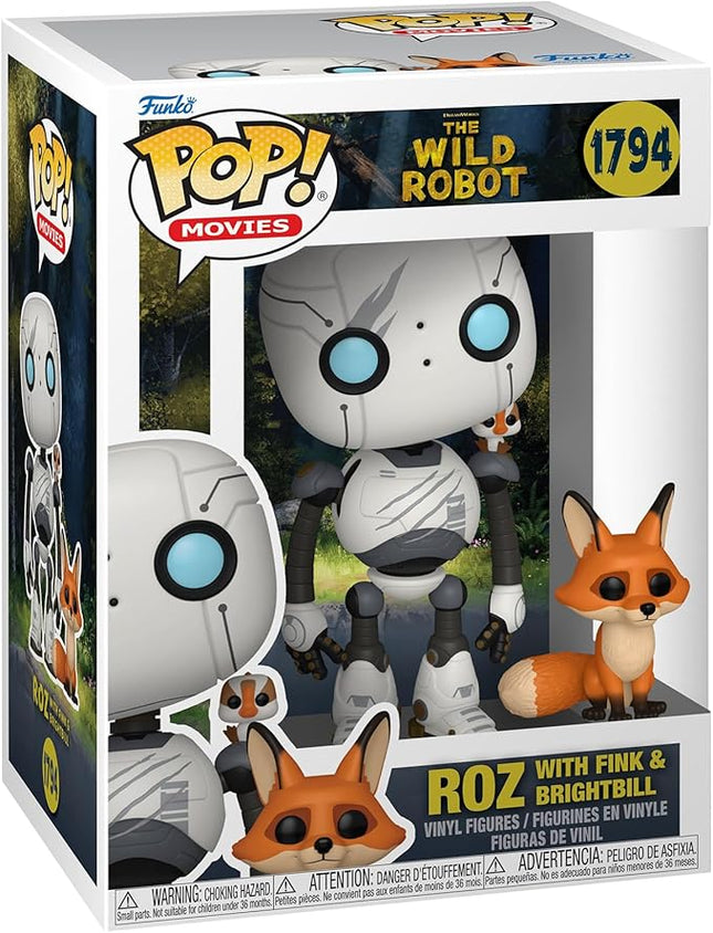 Funko Pop & Buddy: Wild Robot - Roz with Brightbill & Fink - Collectable Vinyl Figure - Gift Idea - Official Merchandise - Toys for Kids & Adults - Cartoon/Animation Fans