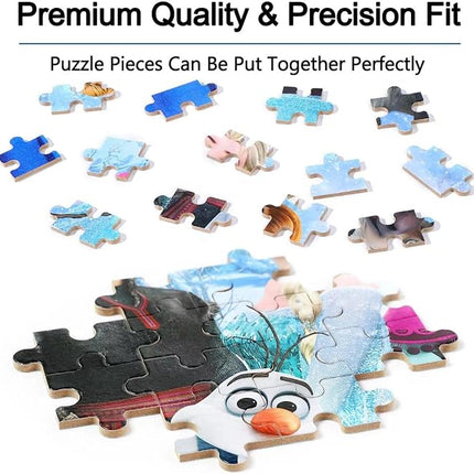 LELEMON Snowmen 100 Piece Puzzle in a Metal Box, Educational Jigsaw Puzzle for Ages 4-8